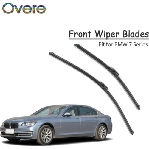 Overe 1Set Rubber Car Front Wiper Blade Kit For BMW 7 Series F01 E68 F02 E67 F03 E66 F04 E65 Vehicle Original Front Windshield