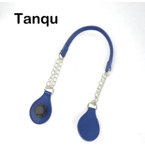 TANQU 1 Piece Flat Chain Strap with Edge Painting Tear Drop End for Obasket Obag Faux Leather Belt Double Chain Handle for O Bag