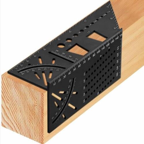 Carpenters Measuring Ruler 45 Degree Line Ruler Durable And Wear-Resistant 3D Angle Ruler With An Angle Scale