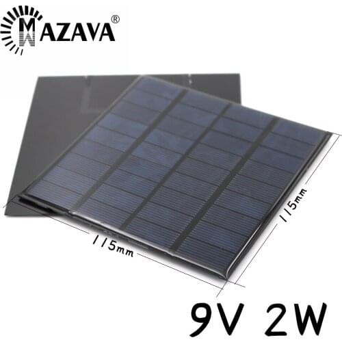 222mA 9V 2Watts 2 W Mini Solar Panel Solar Cells DIY For Light Cell Phone Toys Chargers Portable High Quality D I Y Education