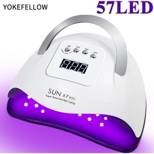 Sun X7 MAX UV LED Nail Lamp For Manicure With Menory Function 4 Timer 220W Nail Dryer for Curing Nail Gel Polish