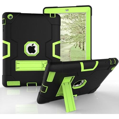 Drop Resistance Full Rugged Silicone Shockproof Case with Kickstand for Apple iPad Mini 4 7.9 inch Tablet PC Cover+Stylus