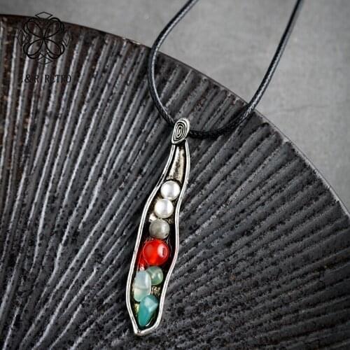 Vintage Statement Long Necklaces for Women Decoration Colorful Stones Suspension Pendants Jewelry Gifts Accessories Wholesale