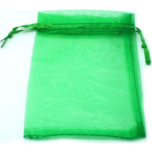 Green Organza Bag 9x12cm,Wedding Jewelry Packaging Pouches,Nice Gift Bags 100pcs/lot PS-PDB01-02GN