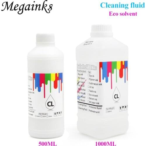 1000ML 500ML Eco Solvent Ink Print Head Cleaning Liquid for Epson for Roland for Mimaki Pirnter Tube Cleaner Solution Fluid