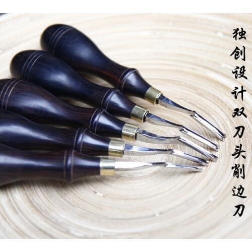 1pcs Leather Edge Stitching Groover Cutting Knife Leather Wide Scraper Edge Twill Cutter Diy Stitching Cutter Thinning Tools