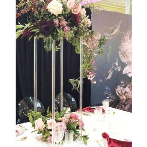 10PCS Tabletop Vase Wedding Flower Vase/Stand Table/Wedding Centerpieces Acrylic Flowers/Floor Vases For Party Decoration HQ07
