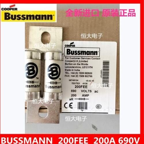 Free shipping 2pcs/lot BUSSMANN BS88 200FEE fuse import fast fuse ceramic insurance 200A 690V