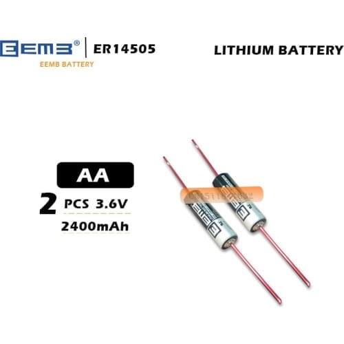 2Pcs/LOT EEMB ER14505 AA 3.6V 2400mAh Lithium Battery Brand New with tab