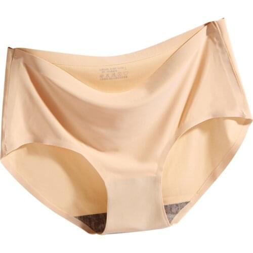 3pcs Female Comfort Intimates Underwear Women Ice Silk Non-Trace Breathable High Waist Sexy Briefs Triangle