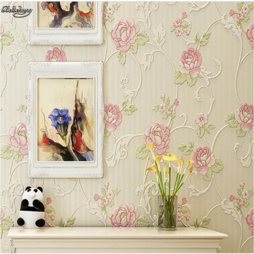 Beibehang 3D three-dimensional thickening of the warm bedroom warm bedroom wallpaper living room sofa background wall