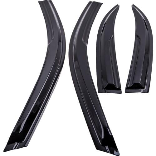 4x JDM Mugen Style 3D Wavy Black Tinted Window Visor for Acura TSX 2009-2014