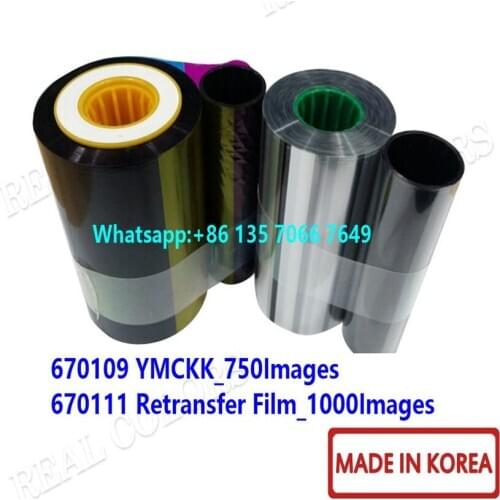 5Sets Compatible IDP DX-D80 Printer Ribbon 670109 YMCKK 750 Prints and Retransfer T-Film 1 Set Made in South Korea