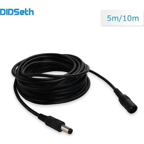 5M 10M Power Extension Cable 5.5mm x 2.1mm DC Standard Cord for CCTV Security Camera