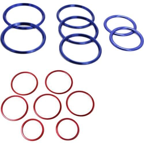 7PC Car-styling AC Outlet Ring Decoration Air Conditioning Vents Trim Stickers Cover for Mercedes Benz C Class W205 GLC 180 200