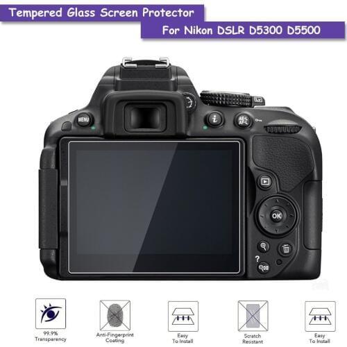 9H Tempered Glass LCD Screen Protector Shield Real Glass Film for Nikon DSLR D5300 D5500 D5600 Camera Accessories