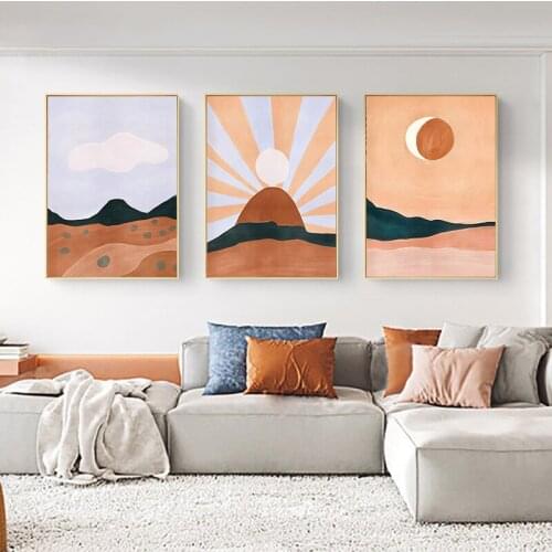 Abstract Canvas Painting Wall Art Print Castle Cloud Posters Minimalist Home Decoration Picture Nordic Modern Living Room Decor
