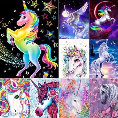 Diamond Painting Animal Unicorn Full Drill 5D DIY Embroidery Mosaic Cross Stitch Kits Home Bedroom Wall Decor Art Picture Gift