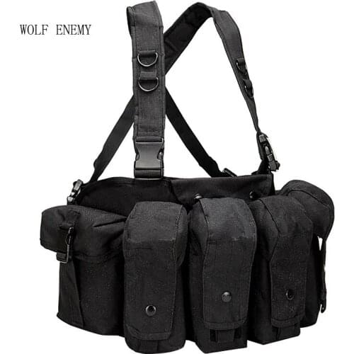 High Quality Outdoor Tactical Chest Rig Airsoft Hunting Vest Molle Pouch Simple Military ACU Tactical Vest with Magazine Pouch