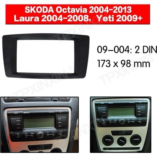 Car radio Frame Panel Auto Radio Stereo Fascia For SKODA FABIA 2003-2006 Dash Plate Facia Panel Mount Trim Kits Frame Adapter