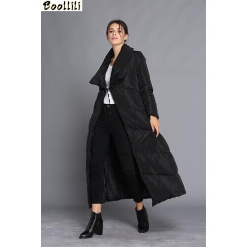Boollili 2020 Long Duck Down Jacket Women Winter Coat Thick Puffer Jacket Fashion Jackets for Women Casacas Para Mujer
