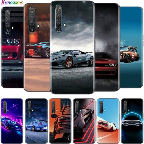 Transparent Cover luxury cool sports car For OPPO AX7 A1K A93 A92 A73 A72 A53S A52 A32 A31 A9 A11 A7 A5 2020 Phone Case