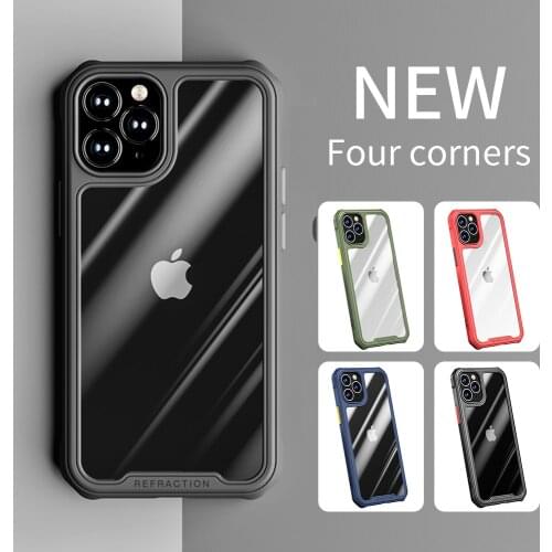 FLOVEME Phone Case For iPhone 12 11 Pro 360 Full Protecive Tempered Shockproof Clear Protection Cover For iPhone 12 Pro Max