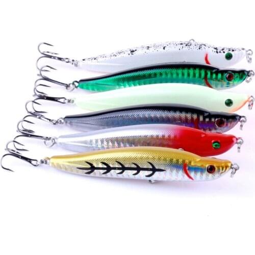 HENGJIA 1pc quality sinking pencil fishing lure 9.5cm 16g pesca peche isca artificial fishing wobbler popper carp fishing tackle