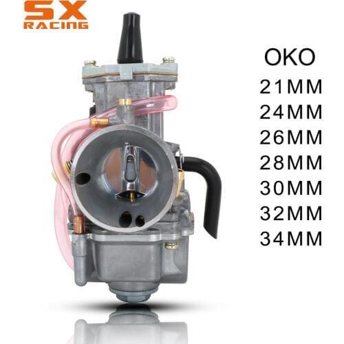 Motocycle Carburetor Carburador For OKO 21 24 26 28 30 32 34 MM Racing Parts Scooters Dirt Bike ATV With Power Jet Used