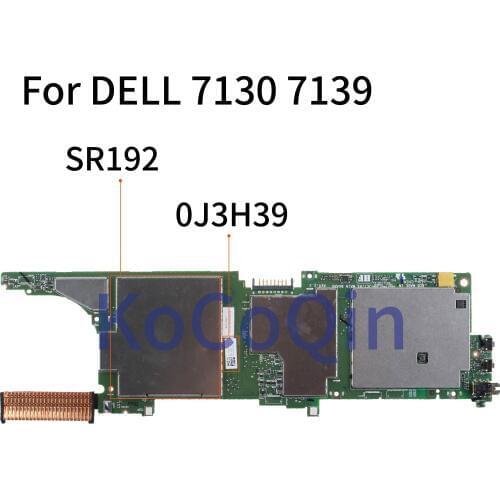 KoCoQin Laptop motherboard For DELL Venue 11 pro 7130 7139 T07G I5-4300Y 4GB Ram Mainboard CN-0J3H39 0J3H39 SR192