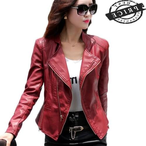 Leather Jacket Women Spring Autumn Winter 2021 New Leather Coat Women Short Motorcycle Leather Clothing Female Outerwear