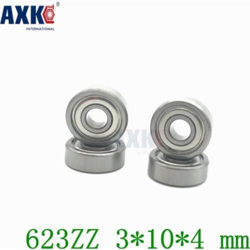 Axk 50pcs Free Shipping Miniature Deep Groove Ball Bearing 623zz 3*10*4 Mm