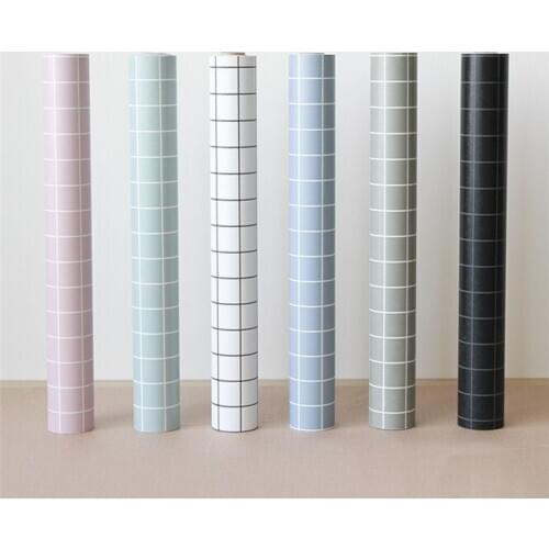 10M Lattice wall stickers PVC wallpaper kitchen Room waterproof tile stickers self adhesive wall papers home decor Background