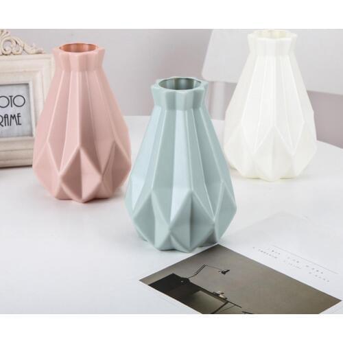 Plastic Shatter-proof Flower Pot Ceramic Vases For Centerpieces For Weddings Tabletops Home Nordic Decoracion Hogar Moderno ваза