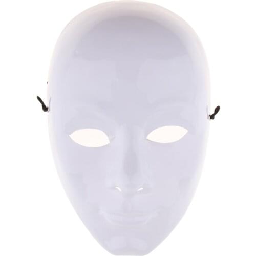 DIY Unpainted Mask White Blank Face Mask Masquerade Costume Masks for Party Decoration Accessories