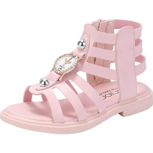 Girls sandals new summer fashion sandals girls princess sandals kids soft sole shoes girls gladiator sandals kids sandals 26-36