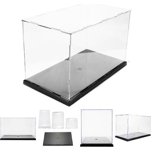 31x17x19cm DIY Assembly Transparent Acrylic Display Case Car Boat Toy Dustproof Storage Show Box For Action Figures Doll Mode