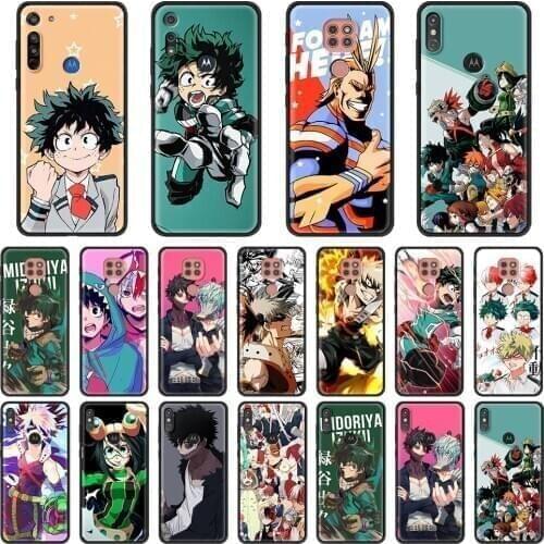 Silicone Soft Case For Motorola Fusion G8 Power Lite One Hyper G9 G E7 Play Edge Plus E6s Capa Cover Boku no Hero Academia