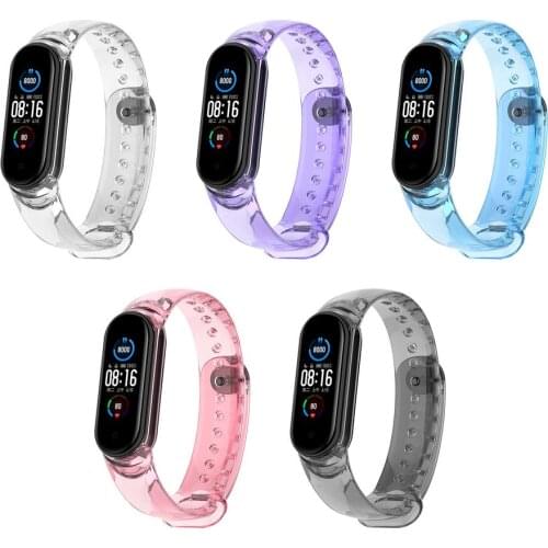 Replacement Watch Strap For Mi Band 6 5 4 3 Silicone Sport Wrist Strap For Band 3 Mi Band 4 5 Smartwatch Flexible Wrist Strap