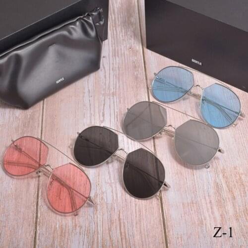 Korea Brand GM Round men women sunglasses GENTLE Z-1 Sun glasses Women Men Pilot Frame glasses polarizing UV400 lens