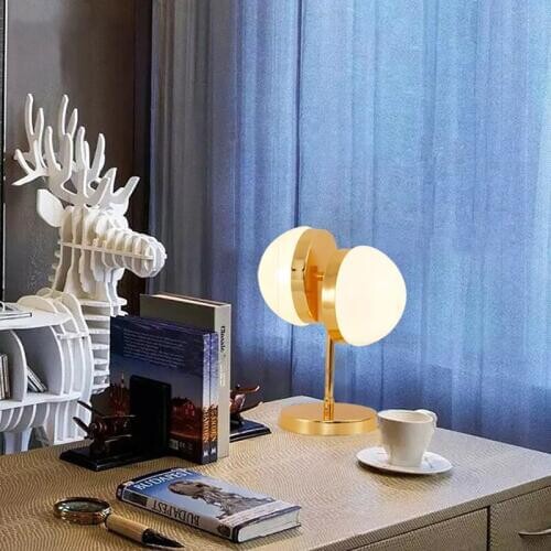 SGROW Modern Half Sphere Table Led Lamps For Bedroom Living Room Study Decoration Glass Desk Light Lamparas Lighting Fixtures