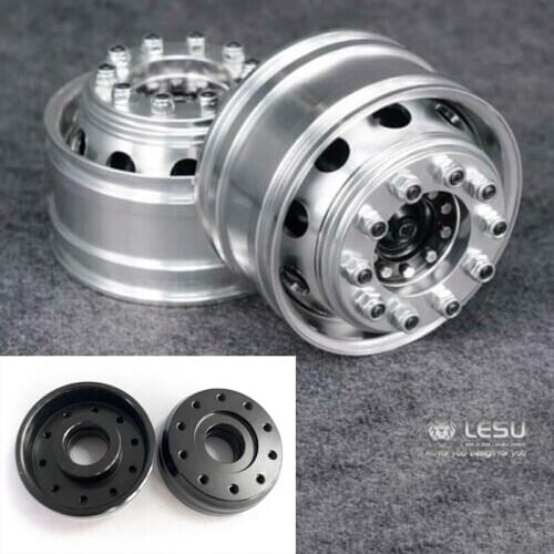 Metal LESU Front Wheel Hub for 1/14 RC TAMIYA Tractor Truck Scania Benz DIY Dumper Model