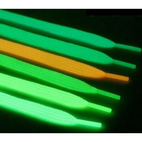 Off white luminous color shoelace 3M reflective shoelace sports night running safety shoelace flat shoes sports shoelace glow