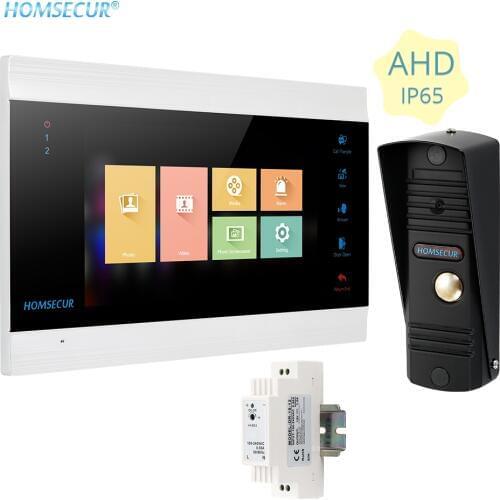 HOMSECUR 7" 4 Wire Video Door Phone Intercom Doorbell System IP65 Camera IR Night Vision 45 Degree Angle Mount 110 View Angle