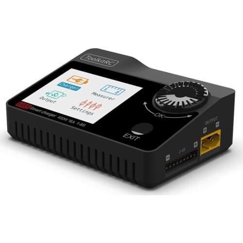 ToolkitRC M8S 400W 18A 2.4 TFT Inch Color Screen Balance Charger Discharger for 1-8S Lipo LiHV Life Lion NiMh Pb Battery