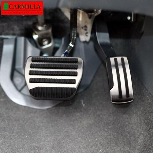 Carmilla Stainless Steel AT MT Auto Pedal Protection Cover for Nissan Rouge 2009 2010 2011 2012 2013 Car Pedals Protector Parts