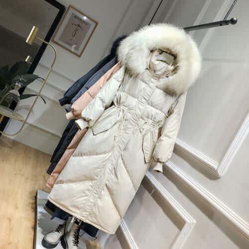 90% White Duck Down Female Thick Parkas Large Natural Raccoon Fur Winter Jacket Women Warm Waterproof Hooded Snow Coat 2020