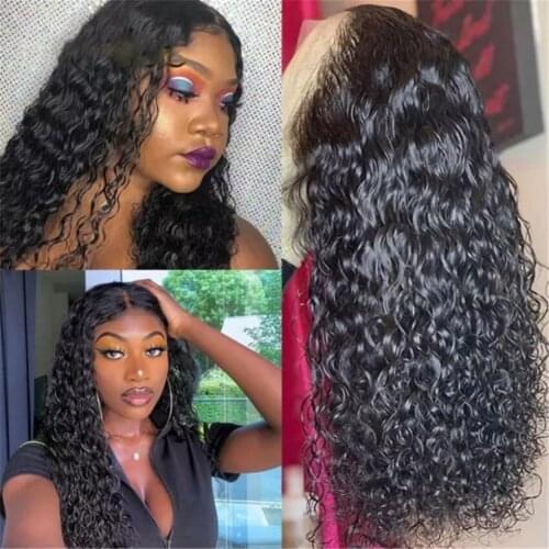 Wet And Wave Lace Front Synthetic Wigs For Women Deep Part Water Wave Synthetic Lace Front Wigs With Baby Hair