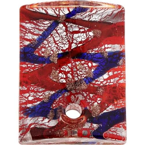 1 Piece Red Coloured Glaze Glass Pendant Beads for DIY Necklace Jewelry Findings Making Accessories