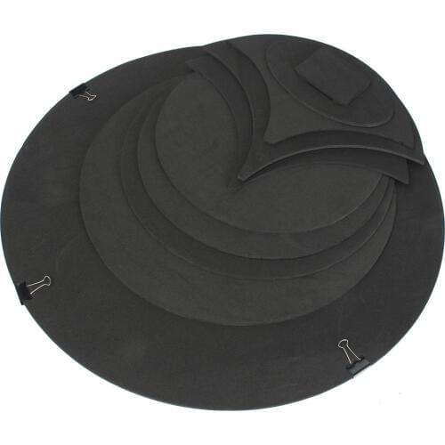 10 pcs Bass Snare Drums Mute Silencer Drumming Practice Pad Set Soundoff / Quiet Black